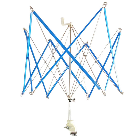 OYEUYID Metal Yarn Umbrella Skein Holder, Sturdy Adjustable Yarn Ball Winder with Metal Frame Portable Knitting Yarn Winding Bracket for Crochet & Craft Yarn Management
