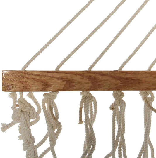 Original Pawleys Island 13OC Original Deluxe Cotton Rope Hammock with Free Extension Chains & Tree Hooks, Handcrafted in The USA, Accommodates 2 People, 450 LB Weight Capacity, 13 ft. x 55 in.