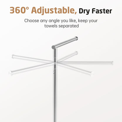 KES Hand Towel Holder Stand for Bathroom, Countertop Towel Stand Swivel with Marble Base, 17.3" 2 Arms Hand Towel Holder Freestanding Counter Top 18/8 Stainless Steel Brushed Finish, BTH233A-2