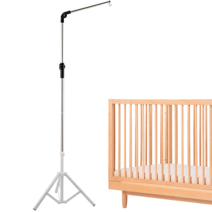 Quynhni Baby Crib Mobile Arm,Mobile Hanger for Crib 56-78" Adjustable Height Top Can Rotate 180° Suitable for Baby Girls Boys Stainless Steel Material Sturdy and Stable Base