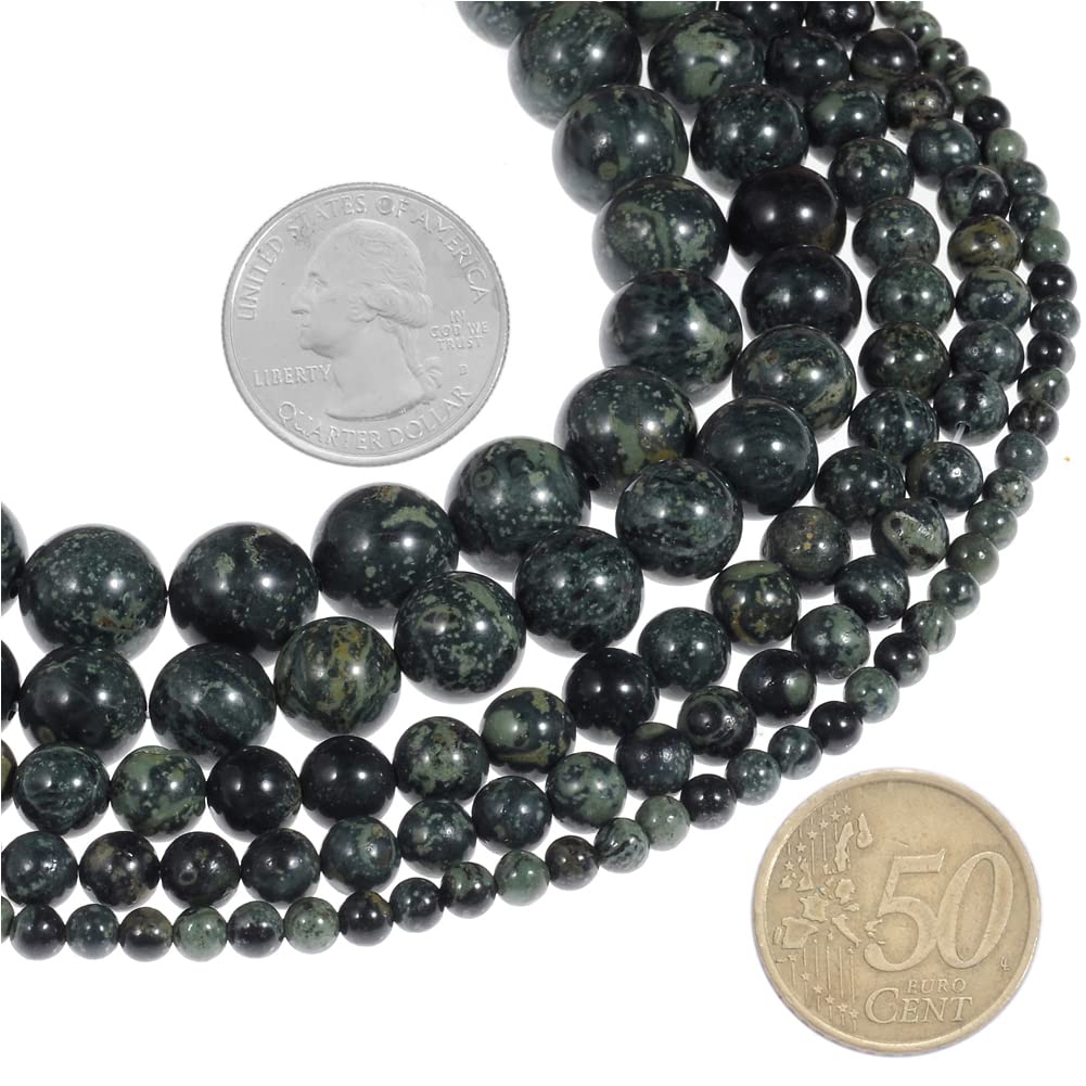 10mm Natural New Kambaba Jasper Gemstone Round Loose Beads Crystal Stone Bracelet Necklace Accessories Crafts for Jewelry Making DIY,1 Strand 15"