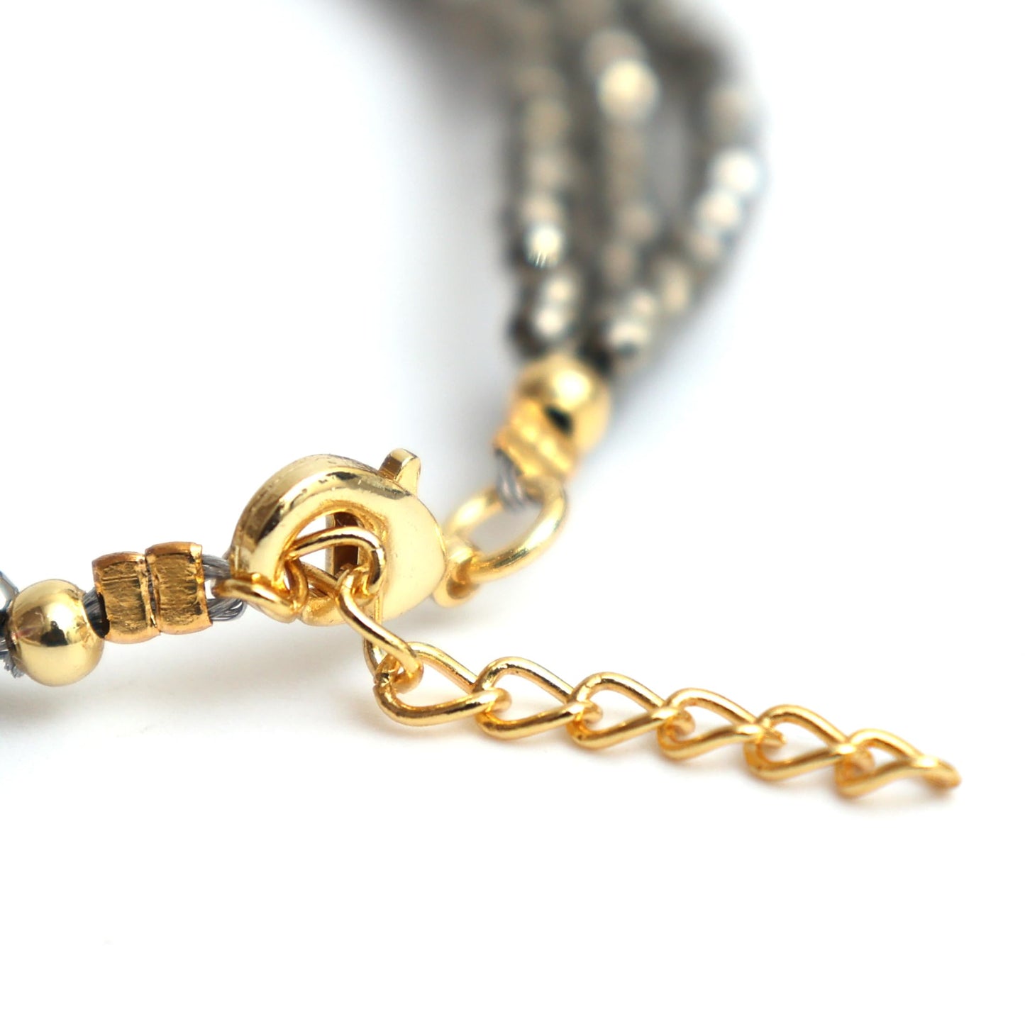 Gempires Handmade Pyrite Beaded Bracelet Multi Strand Gemstone Jewelry Hypoallergenic 8 Inch Gold Plated Stylish Western Jewelry For Women