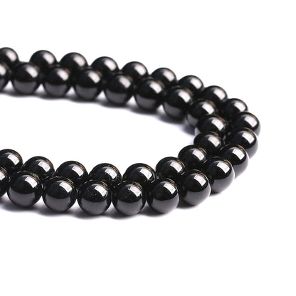 4MM 88PCS Natural Black Tourmaline Gemstone A Grade Beads for Jewelry Making DIY Bracelet Crystal 1 Strand