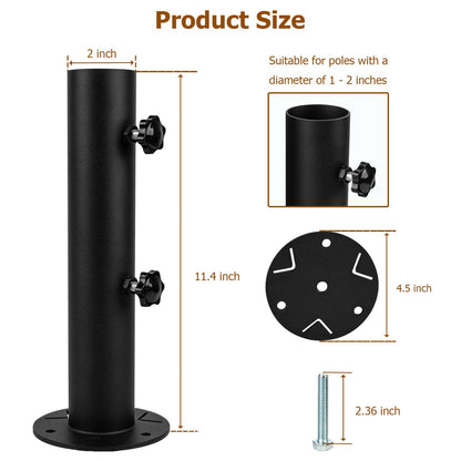 VANROUG Universal Granite Umbrella Stand Tube Outdoor, Stone Umbrella Tube Base, Table Umbrella Tube Bracket, DIY Metal Tube Umbrella Mount, Marble Flag Pole Stake Holder
