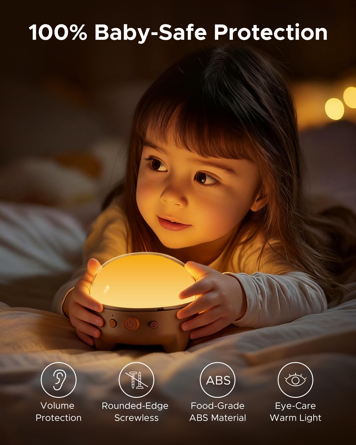 TeckyGem Baby Sound Machine & Night Light for Nursery | 3-In-1 White Noise Sound Machine, Dimmable Nursery Lamp & Projector | 20 Soothing Sounds, Baby Sleep Aid, Gift for Kids, Bedtime & Breastfeeding