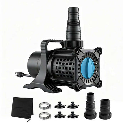 OYO WATER UL-Certified 325W 5100GPH High Flow Adjustable Pond Pump with 20.3ft Power Cord, Submersible Inline Pump for Koi Ponds, Cascades, Drainage, UL Safety Rated for Outdoor Use