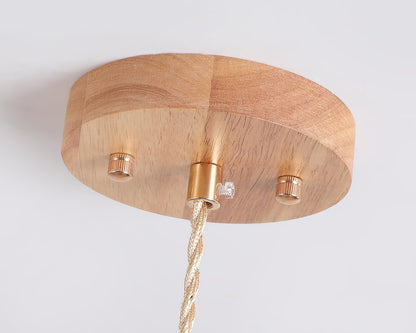 Hchunqjor Bamboo Pendant Light Fixture One-Light Adjustable Boho Basket Handmade Woven Mini Pendant Lighting for Kitchen Island Sink Farmhouse Home