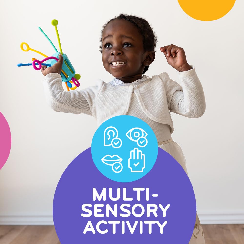 Mobi Zippee Activity Toy - Sensory Activities for Toddlers and Kids, BPA-Free & Food Grade Silicone, Montessori Learning Games for Ages +1 (Original)