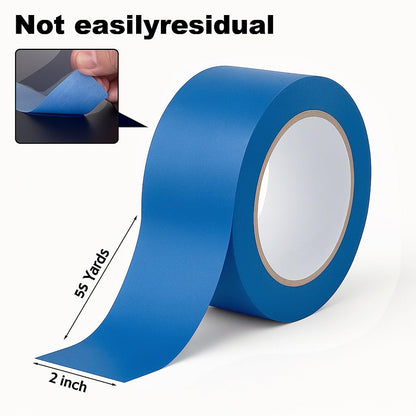 HALFOPM Painters Tape 2 Inch Wide, 10 Rolls Blue Masking Tape for Painting, Walls, Crafts & Home Improvement - 55 Yards per Roll