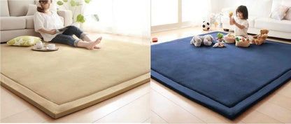 Children Play Mat, V-mix Handmade Weaving Plush Foam Play Crawling Rugs for Baby, Toddler, and Children Play Blanket, Yoga Mat, Exercise Mat-Cushy- Soft & Thick Hypoallergenic, Non-Toxic, Reversible