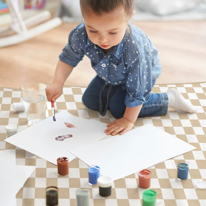 CoolaPeach Baby Splat Mat for Under High Chair, 51 x 51 Inch Wipeable Splash Mat，Floor Protector，Wipe-Clean Tablecloth and Playing Mat (Square)