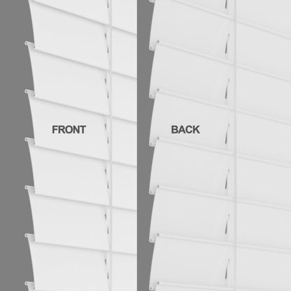 Lumino - 2" Cordless Flat Slat Faux Wood Window Blinds for Home - 22" W x 36" L - White, Faux Wood Blinds for Indoor Windows, Venetian Room Darkening Blinds