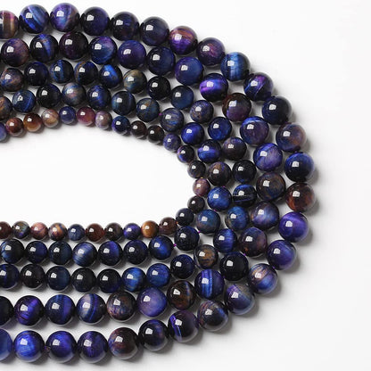 61pcs 6mm AAA Natural Tiger Eye Stone Beads Gemstone Round Spacer Loose Beads for Jewelry Making DIY Bracelet,Necklace, Earrings