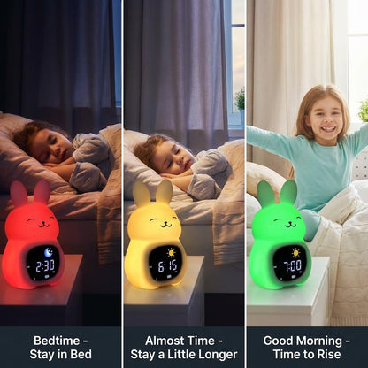Bumble & Bright Kids Sleep Trainer with App Control - OK to Wake Clock for Kids Ages 4+, Color-Changing Night Light, Alarm & Sound Machine, Simple 1-Routine Setup, Free App, USB-C