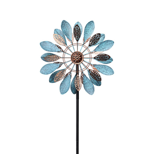 MUMTOP Decorative Metal Wind Spinner for Garden, Outdoor Patio, Lawn, Yard, Weather Resistant Kinetic Art