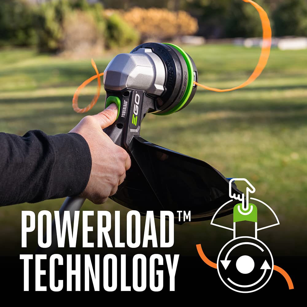 EGO Power+ String Trimmer, Battery Powered, 15" Trimmer for Weeds and Grass with POWERLOAD, Telescopic Aluminum Shaft, Battery and Charger Not Included - ST1510T