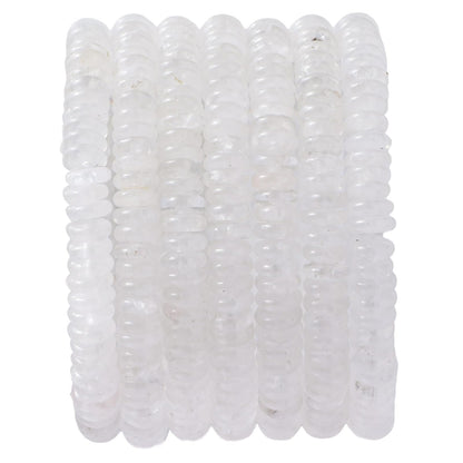 Natural White Crystal Disk Stone Spacer Beads 6x2mm 38cm/str Flat Rondelle Loose Semi Gemstone Caps for Making Bracelets Necklace
