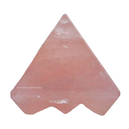 Amazing Gemstone Rose Quartz Crystal Pyramid with 9 Pyramid Plate Bottom - 1" Mini Pyramid Figurine of Natural Stone Pyramid for Meditation, Reiki, Chakra Balancing Vastu Pooja and Crystal Grids