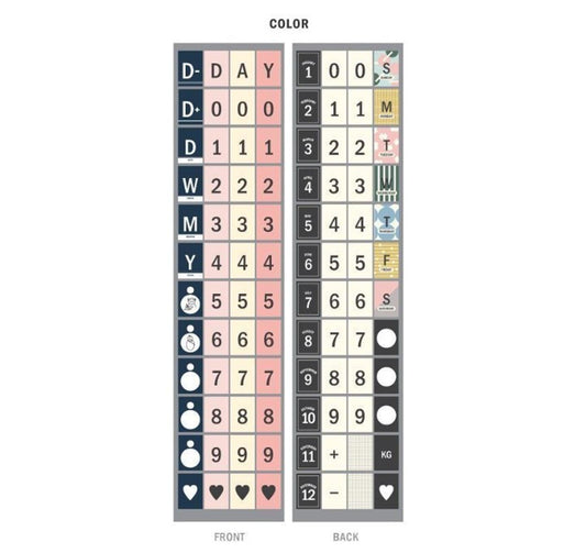 Perpetual Calendar with 48 Sheets & Transparent Stickers – Compact Desk Planner for Birthdays, Anniversaries & Milestones_Color