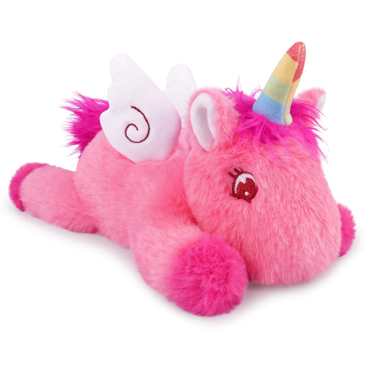 Slojkardon Weighted Unicorn Plush - 11" Pink Unicorn Stuffed Animal for Girls, Cute Huggable Weighted Stuffed Animals Soft Sensory Plushie Toy 0.8 lbs, Birthday Gifts for Kids & Adults