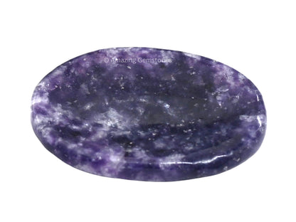 Amazing Gemstone Lepidolite Worry Stone Crystals and Healing Stones - Worry Stones for Stress Relief Gifts - Piedra Crystal Fidget for Meditation, Calming, Relaxation -