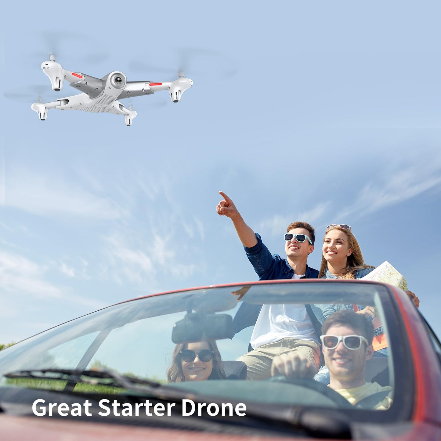 Loolinn | Drones for Kids Gift, Drone with Camera - Optical Flow Positioning Technology, 60 Minutes Long Flight Time, 3 Batteries, Stable Flight - Gift for Kids Boys Girls