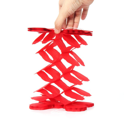 Red-Black Gold Party-Decorations Streamers Garland - 12pcs Casino-Theme Graduation 2026 4-Leaf Clover Paper Streamer,Game Night Wedding Birthday Baby Bridal Shower Banners Decor Ouruola