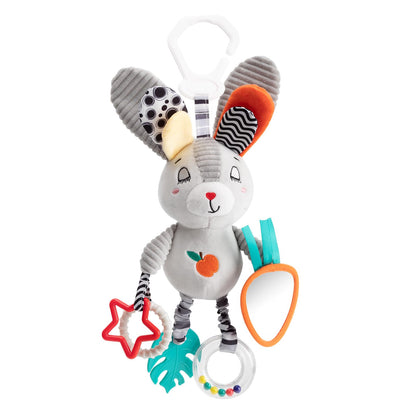 Baby Hanging Toys 0-12 Months - Interactive Stroller & Car Seat Toy with Jingle Sounds, Clinking Rings & Detachable Links | Safe Developmental Toys for Activity Gyms, Infant Baby Crib Mobile