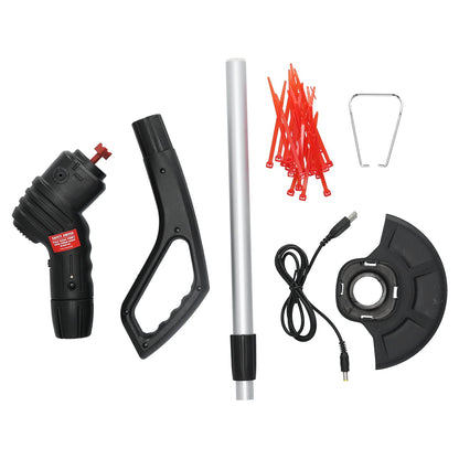 Electric Weed Wacker Cordless Stringless Electric Lawn Mower Handheld Long Battery Life Household Cordless Small USB Rechargeable Field Mower with 20 Replace Blades for Yard Garden