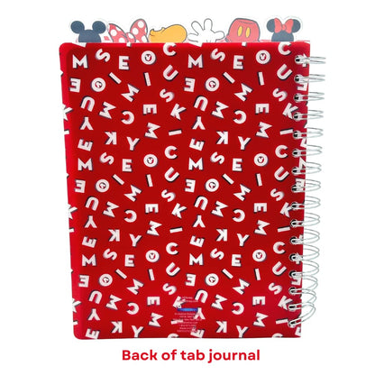 Disney Minnie and Mickey Mouse Journal Notebook, Spiral Bound, 144 Lined Pages, 8 x 7 inches, Red
