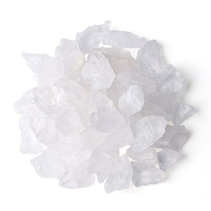 MAIBAOTA Natural Clear Quartz Crystals Bulk Raw Healing Crystal Stones 1" Raw Rough Gemstones Rocks for Tumbling Polishing Cutting Reiki Witch Quartz Crystals