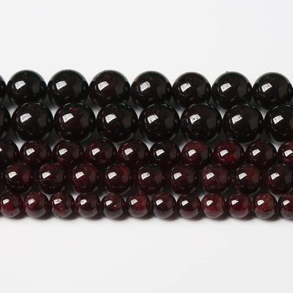 AAA Natural Garnet Stone Beads for Jewelry Making Energy Crystal Healing Power Gemstone DIY Bracelet Necklace 10mm 36pcs (Garnet Stone, 10mm)