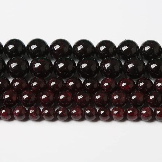 AAA Natural Garnet Stone Beads for Jewelry Making Energy Crystal Healing Power Gemstone DIY Bracelet Necklace 10mm 36pcs (Garnet Stone, 10mm)