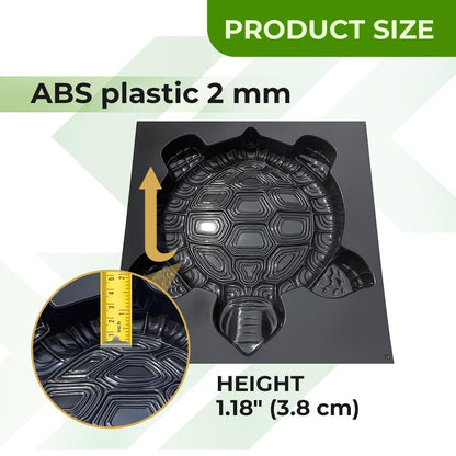 BETONEX Turtle Stepping Stone Mold Garden Concrete Mold Cement Plastic ABS 2mm - Tortoise Mould for Cement - Paving DIY Turtle Garden Stone Path Form