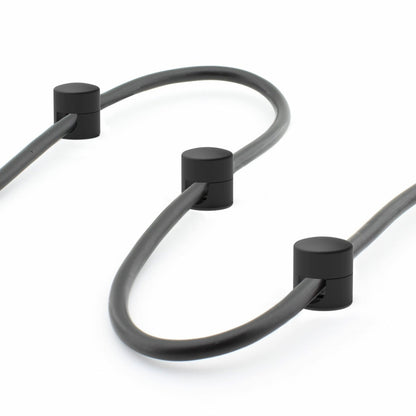 ICONIT Cable Anchors for Desk Organization Black | Premium Aluminum Cord Organizers | Charger + Cable Management Clips for Home & Office | Stylish, Sturdy, & Functional | (3 Pack)