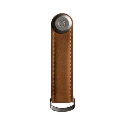 Orbitkey Crazy Horse Leather Key Organizer | Holds up to 7 Keys, Chestnut Brown