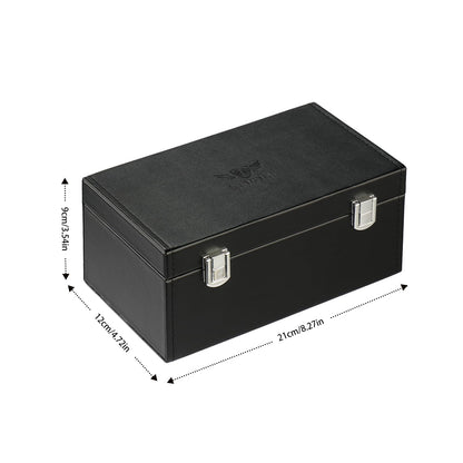 Premium Faraday Box with 2 Faraday Pouches for Car Keys - RFID Signal Blocking Box, Keyless Entry Key Fob Protector, Anti-Theft Signal Blocker for Car Security with PU Leather Design [Large Capacity]