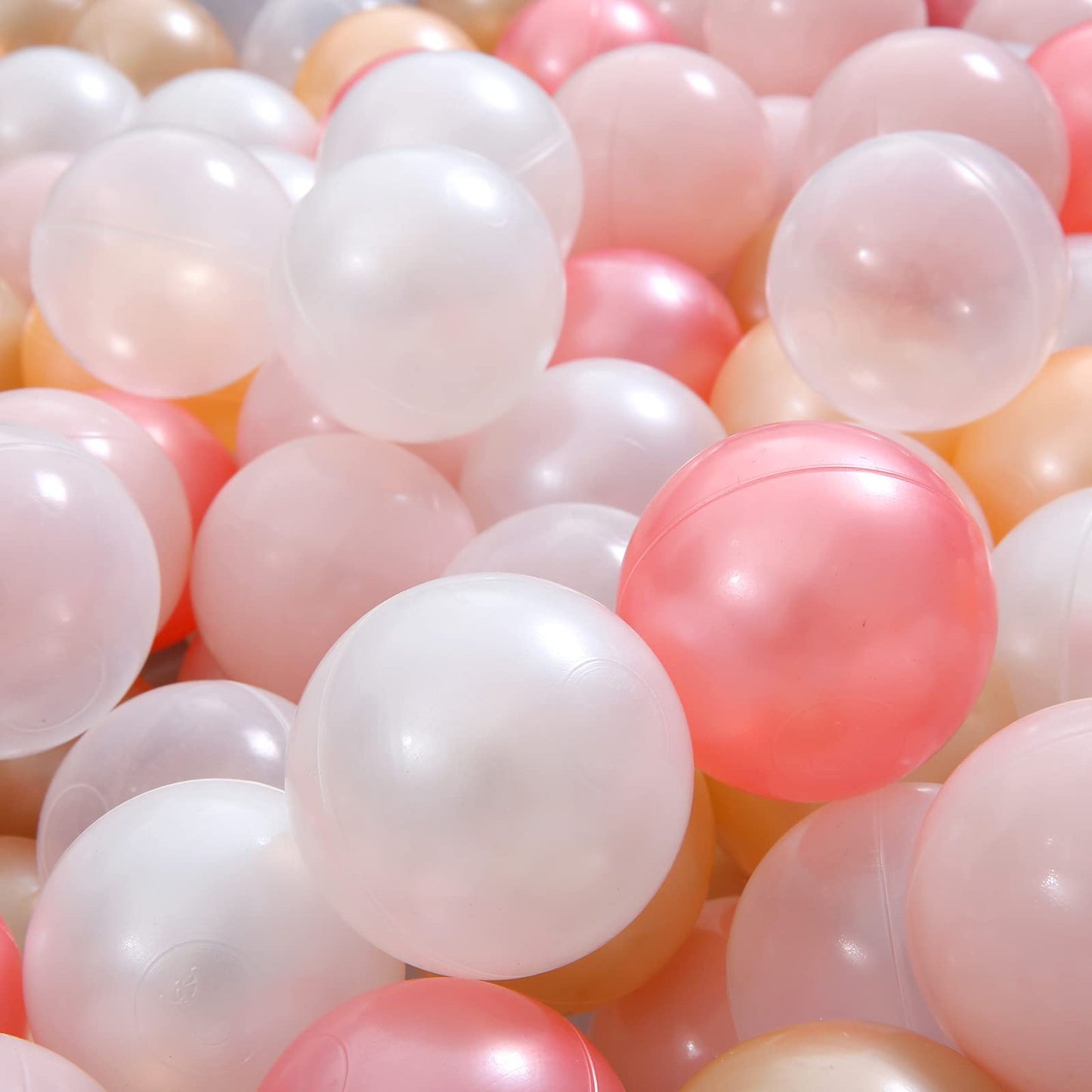 Heopeis Ball Pit Balls Play Balls - 100 Pieces Baby Soft Plastic Balls BPA&Phthalate Free Non-Toxic Crush Proof for 1 2 3Years Old Toddlers Baby Kids Birthday Pool Tent Party