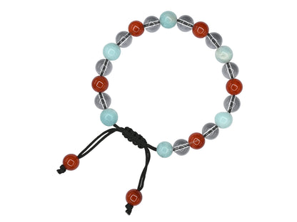 Amazing Gemstone Creativity Manifestation Bracelet - Clear Quartz Amazonite Carnelian Set for Men Women Healing Calming Anxiety Stress Relief Gifts Pulseras Para Hombres Mujer Stocking Stuffers