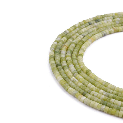 BEADIA Natural Taiwan Jade Spacer Beads Caps Loose Semi Gemstone for Beading Jewelry Making 4mmx2mm 38cm