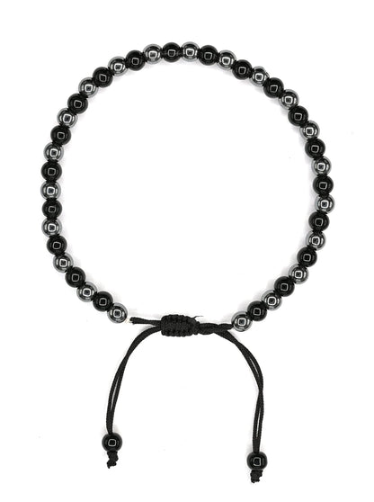 Amazing Gemstone Hematite Black Obsidian Anklet - Anti Swellig Ankle Bracelet, Weight Loss Aid Ankle Bracelet for Men Women