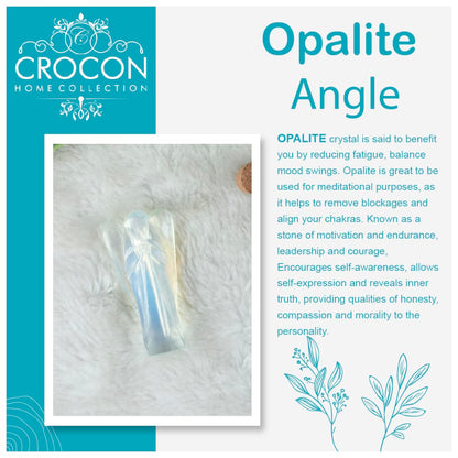 "Opalite Gemstone Guardian Angel Healing Crystal, Hand Carved Pocket Angel Figurine - Crystals for Positive Energy, Handmade Mini Statue for Love, Peace & Healing, Natural Gemstone Healing Figurine"