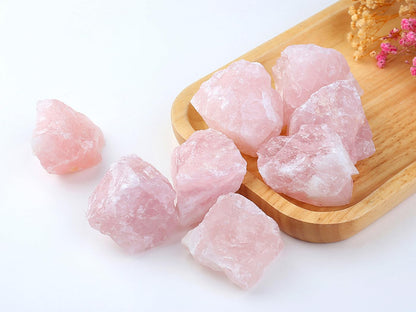 LAIDANLA 1lb 2" Rose Quartz Natural Rough Stones Crystal Large Raw Crystals Bulk Healing Gemstones for Reiki Healing Tumbling Fountain Rocks Wire Wrapping Decoration Cabbing Lapidary