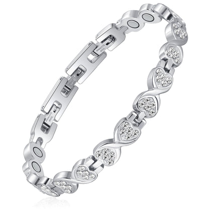 Feraco Ultra Strength Magnetic Bracelets for Women with 3800 Gauss Magnets, Stainless Steel Magnet Bracelet, Adjustable with Sizing Tool