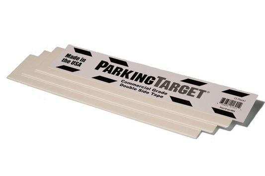 PARKING TARGET 1-Pack: 3 Tape Pieces - 3 x 16 Double-Sided Foam Tape Replacement Strips - Great for Household Projects and Crafts - Mom & Dad and USA Decals Included