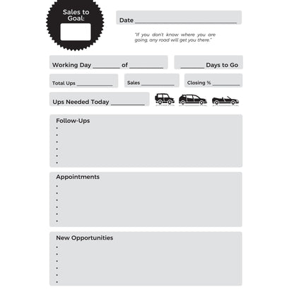 The Profit Diary- Car Sales Daily Planner & Tracker- Optimize Your Day for Success