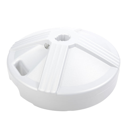 US Weight Patio Umbrella Base, Durable Outdoor Umbrella Base for Pairing with Patio Tables, Accommodates 1.0" - 1.5" Poles, White, 50 Lbs