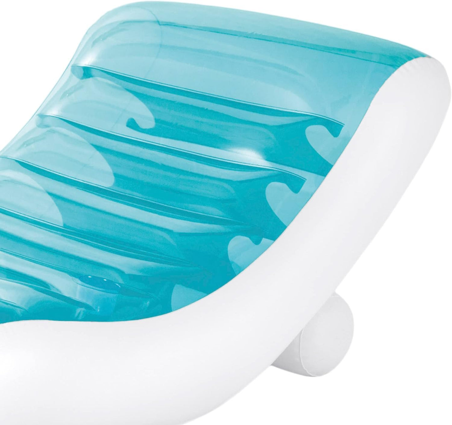 Intex: Splash Lounge - (56874EP) Teal & White Water & Pool Float, Inflatable, Built-in Cupholders, Heavy Duty Handles, Back Rest, Stylish & Comfortable Design