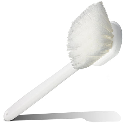 CFS 36620L00 Flo-Pac Plastic Handle Utility Scrub Brush, Nylon Bristles, 20" Length, 2" Bristle Trim, White, 1 Count