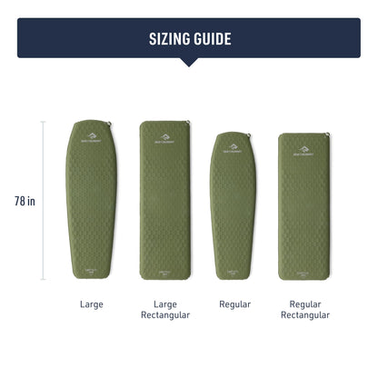 Sea to Summit Camp Plus Self-Inflating Foam Sleeping Mat for Camping - Rectangular - Large (78 x 25.2 x 2.6 inches)